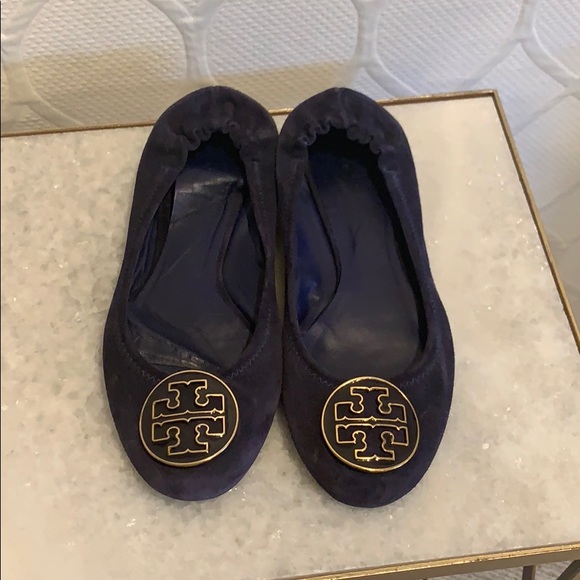 Tory Burch Shoes - Tory Burch Purple Suede Flats